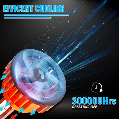 H4 LED Headlight Bulb Hi/Lo Beam 60W (30W+30W) 6000LM, 6500K Cool White, High Brightness with Cooling Fan, Plug & Play for Cars, Bikes & SUVs