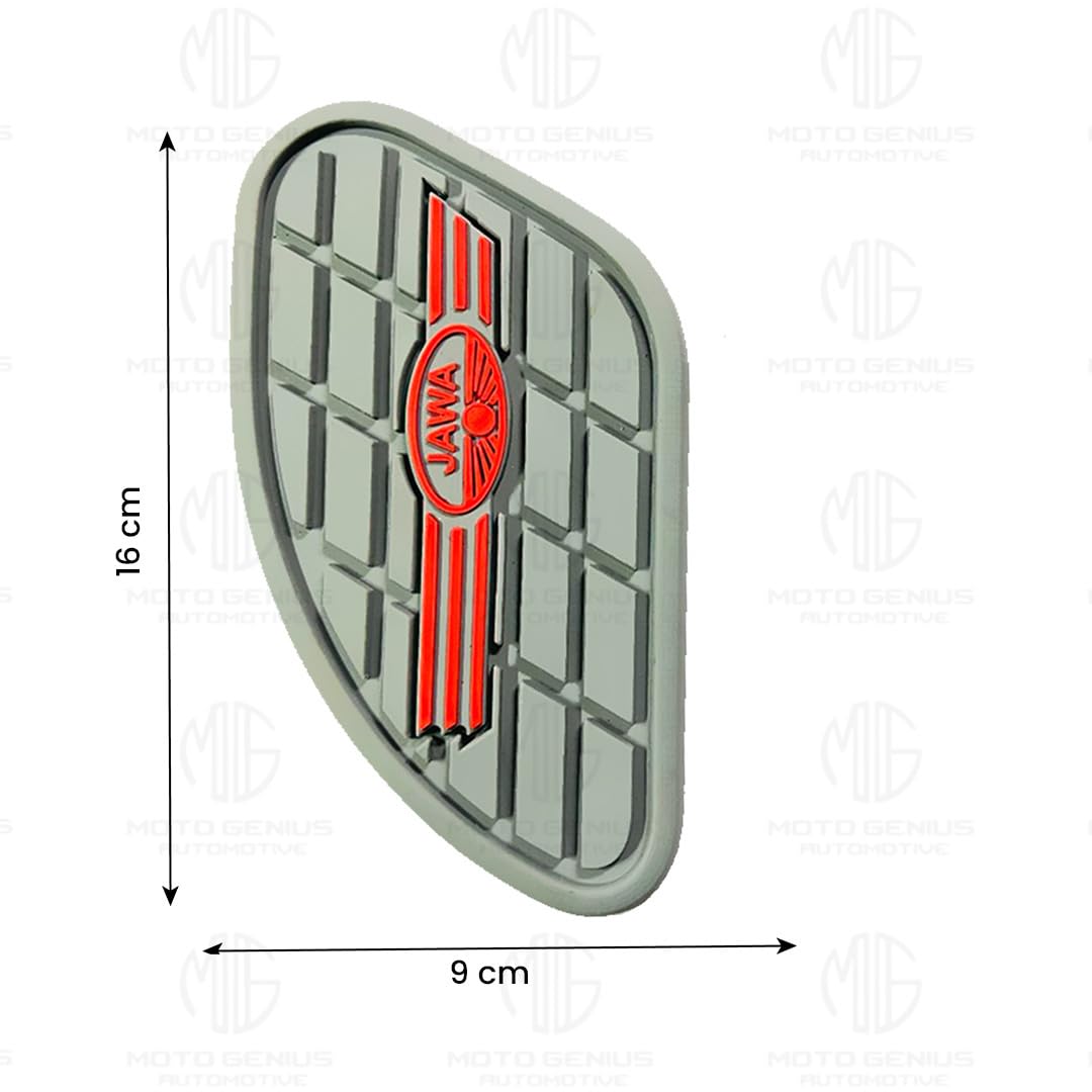 MOTO GENIUS Silicone Tank Pads for JAWA All Models Motorbike | Premium Tank Protection Pads | Anti-Slip and Scratch-Resistant Design | Stylish and Durable | (Pack of 2) ()