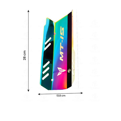 MOTO GENIUS Stainless Steel Exhaust Cover Silencer Protector for MT 15 | Premium Exhaust Heat Shield Protector for Enhanced Durability and Style | Easy Installation ()