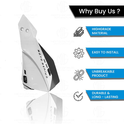 MOTO GENIUS Universal Bike Hand Guards Protectors | Wind Deflector Made for Hand Safety While Riding All Motorcycle (MTB) ()