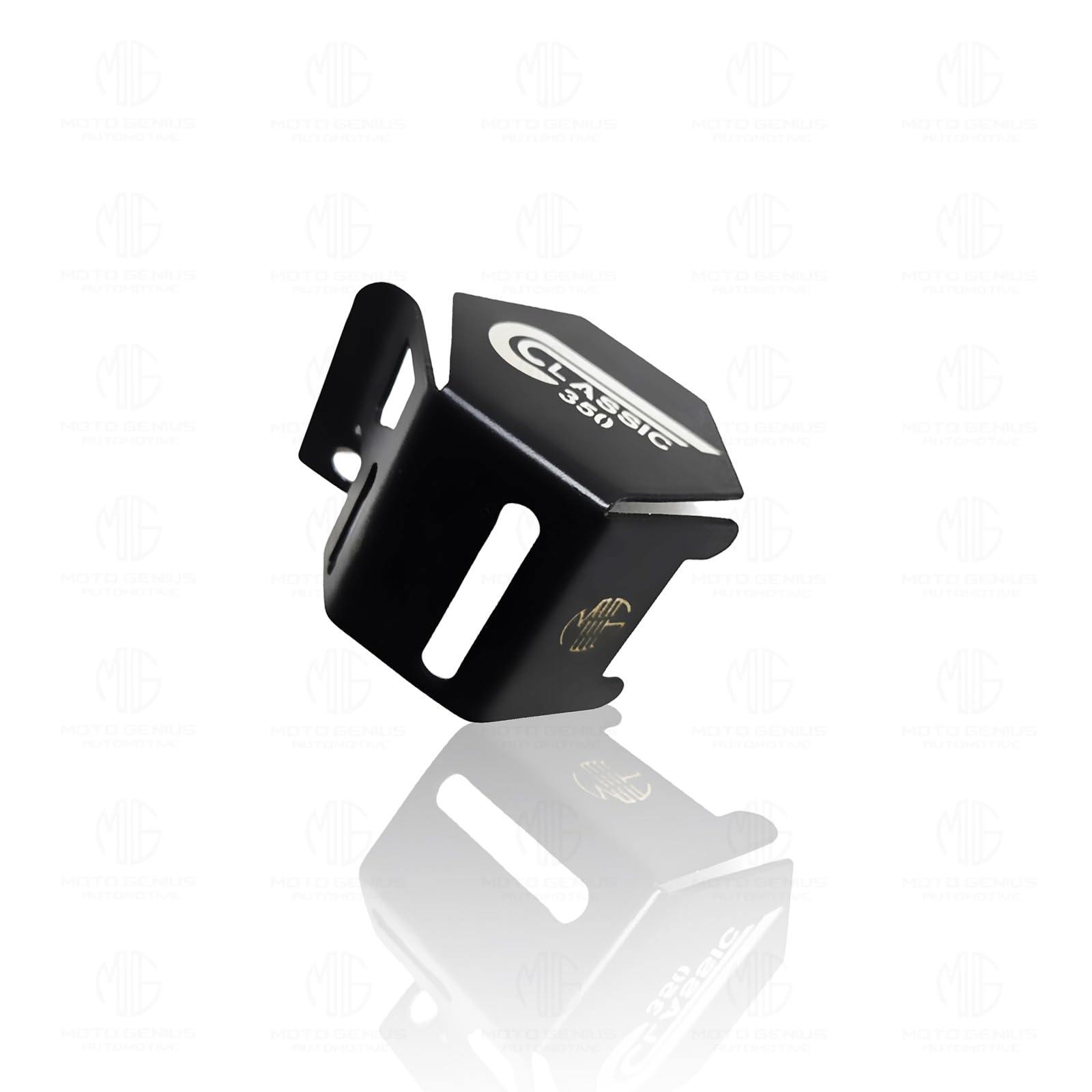 MOTO GENIUS Reborn Stainless Steel Rear Brake Oil Container Guard – Durable Protection & Stylish Design for Motorcycles ()