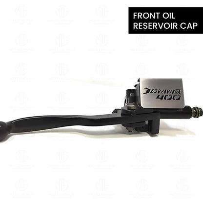 MOTO GENIUS Stainless Steel Front Disc Brake Fluid Reservoir Oil Cap for Dominar 400 Motorbike | Premium Quality Replacement for Enhanced Durability and Performance