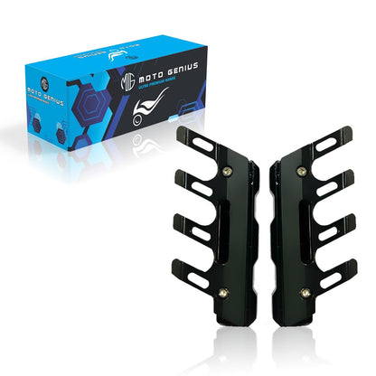 MOTO GENIUS ABS Shocker Protector | Front Fork Fender Protector | Universal Anti-Fall Slider Guard for All Bikes ()