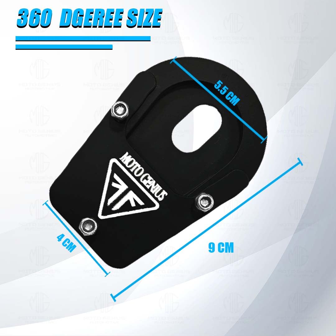 MOTO GENIUS Metal Side Stand Extender for Triumph Speed 400 Motorbike - Durable Finish, Easy Installation, Enhanced Stability and Support
