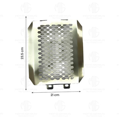 MOTO GENIUS Radiator Guard for RE Super Meteor 650 | Durable Stainless Steel Protector |Essential Accessory for Motorcycle Radiator Protection (Honeycomb Design)