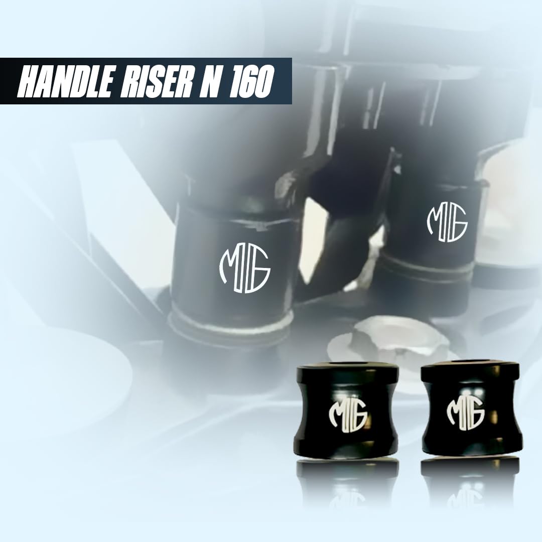 MOTO GENIUS Adjustable Handlebar Riser Clamp for Pulsar N160 | Enhances Riding Comfort & Control | CNC Aluminum Height Riser | Easy Installation | Compatible with Pulsar N160 (Set of 1)