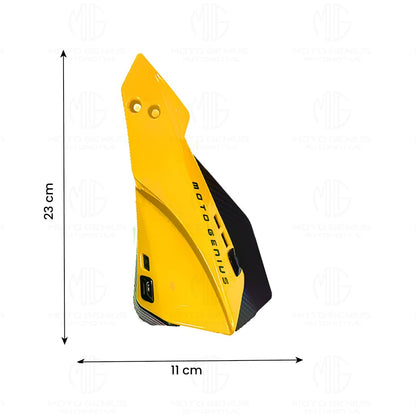MOTO GENIUS Universal Bike Hand Guards Protectors | Wind Deflector Made for Hand Safety While Riding All Motorcycle (MTB) ()