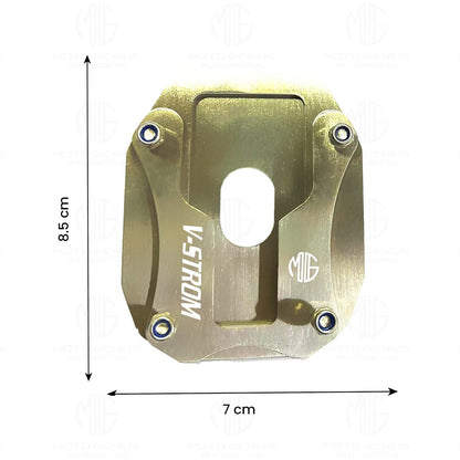 MOTO GENIUS Stainless Steel Side Stand Extender for V-Strom Motorbike | Heavy Duty Parking Support and Stability Enhancer | Durable and Rust Resistant