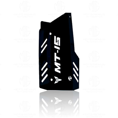 MOTO GENIUS Stainless Steel Exhaust Cover Silencer Protector for MT 15 | Premium Exhaust Heat Shield Protector for Enhanced Durability and Style | Easy Installation ()