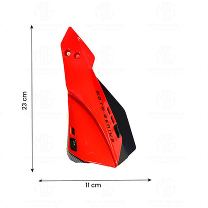 MOTO GENIUS Universal Bike Hand Guards Protectors | Wind Deflector Made for Hand Safety While Riding All Motorcycle (MTB) ()