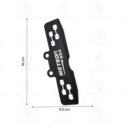MOTO GENIUS Master Cylinder Guard for RE Super Meteor 650 Motorbike | Heavy-Duty, Impact-Resistant Protection for Motorcycle Brake Systems |Durable Metal Construction (Rectangle Shape)