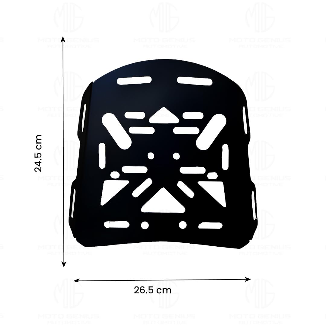 MOTO GENIUS Universal Top Base Plate for Luggage Rack | Carrier Top Base Plate for All Bike | Heavy-Duty Rear Rack
