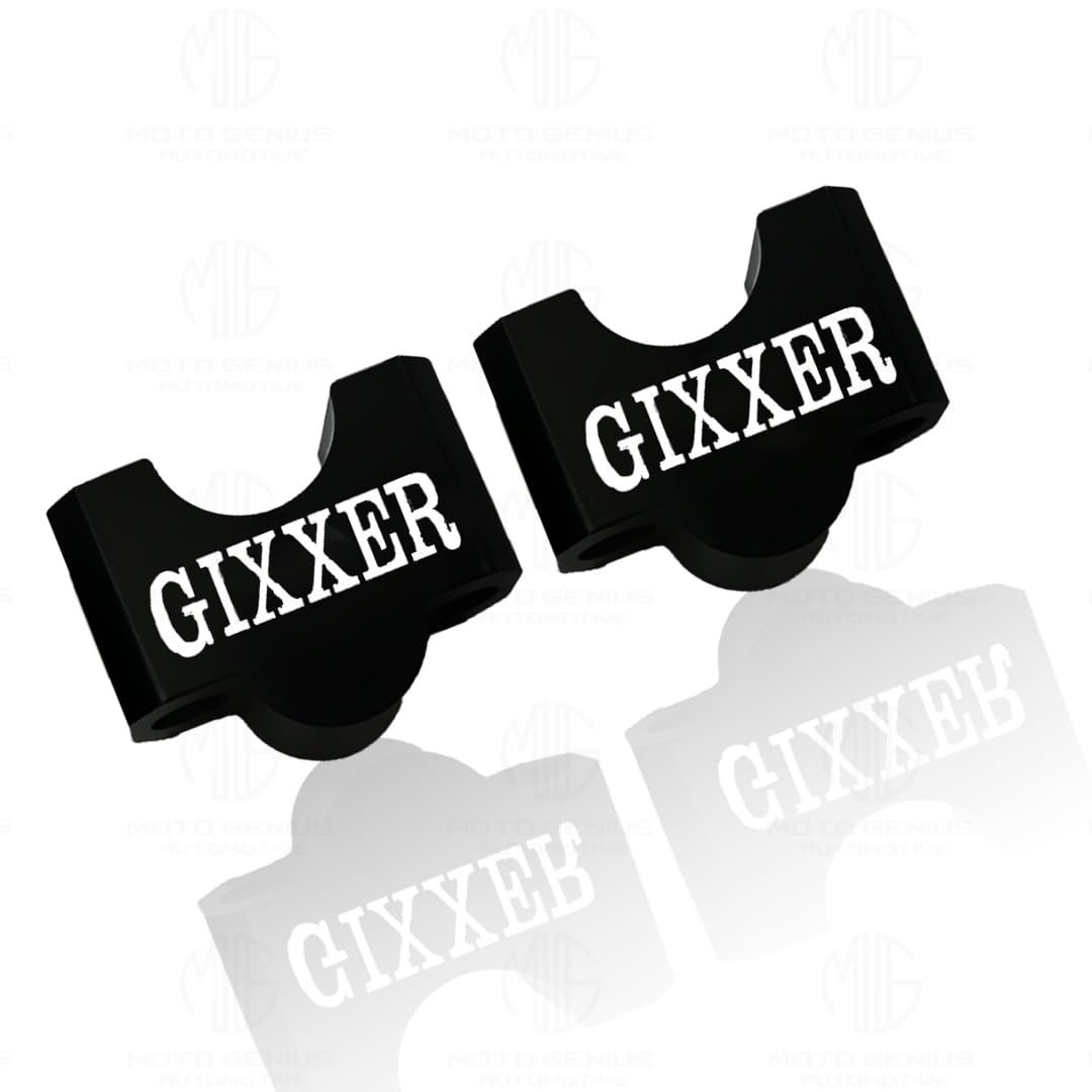 MOTO GENIUS Adjustable Aluminium Handlebar Riser for Gixxer Motorbike Â– Height Riser Clamp for Enhanced Comfort and Control