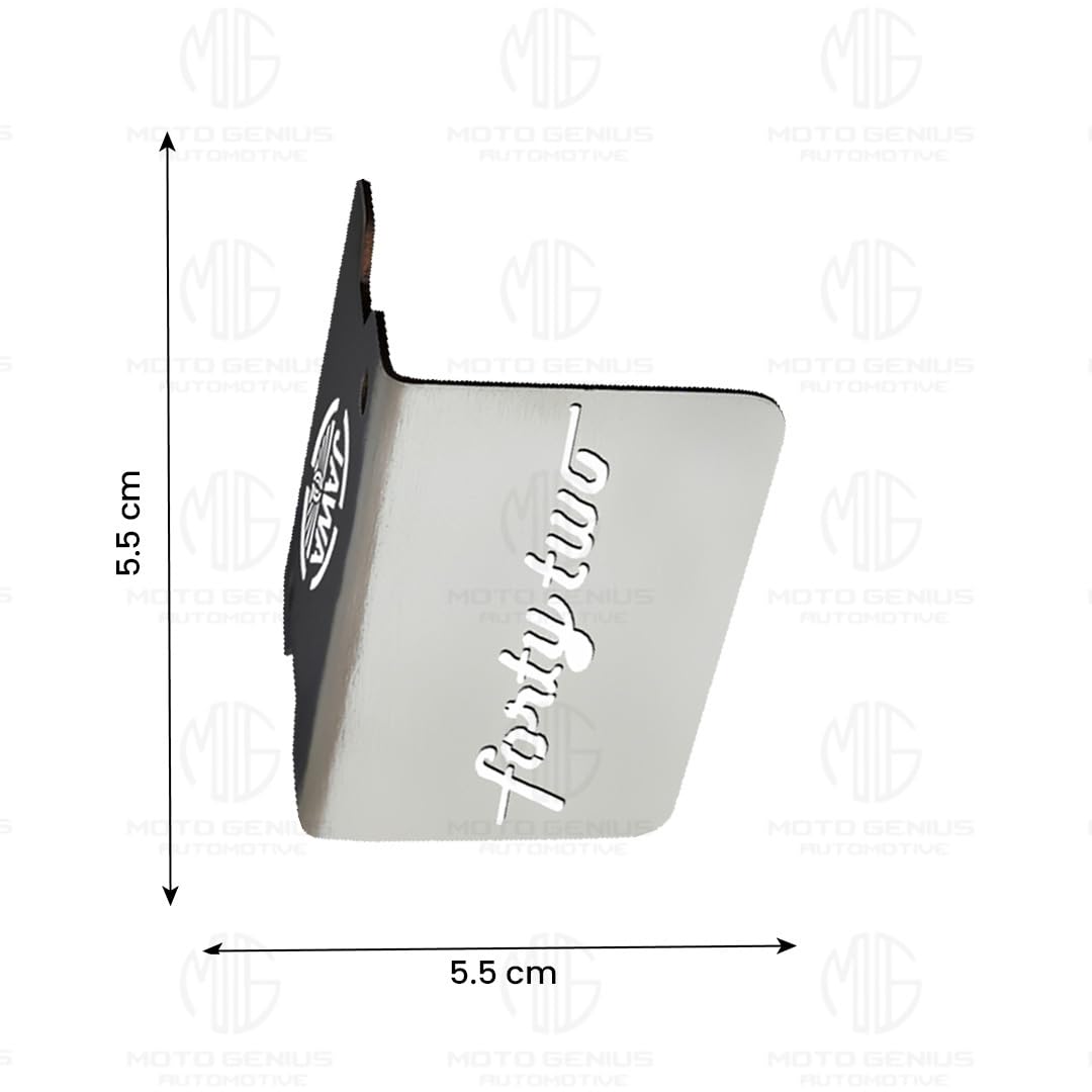 MOTO GENIUS Stainless Steel Front Disc Brake Fluid Reservoir Oil Cap for JAWA 42 Motorbike Replacement for Enhanced Durability and Performance (Pack of 1)