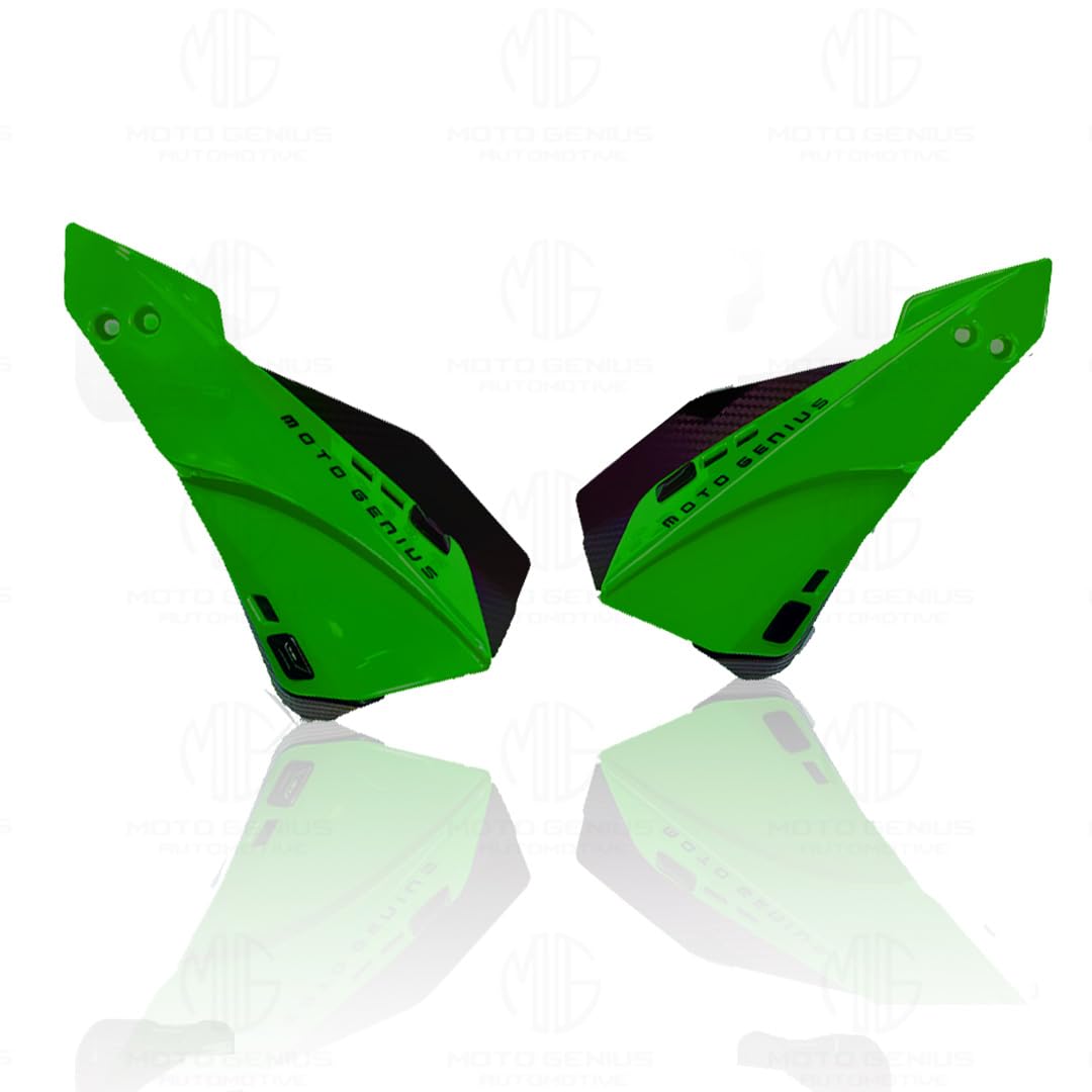 MOTO GENIUS Universal Bike Hand Guards Protectors | Wind Deflector Made for Hand Safety While Riding All Motorcycle (MTB) ()