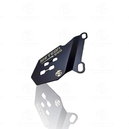 MOTO GENIUS Stainless Steel Front Disc Brake Caliper Guard for RE Super Meteor 650 - Durable Brake Protection & Stylish Upgrade ()