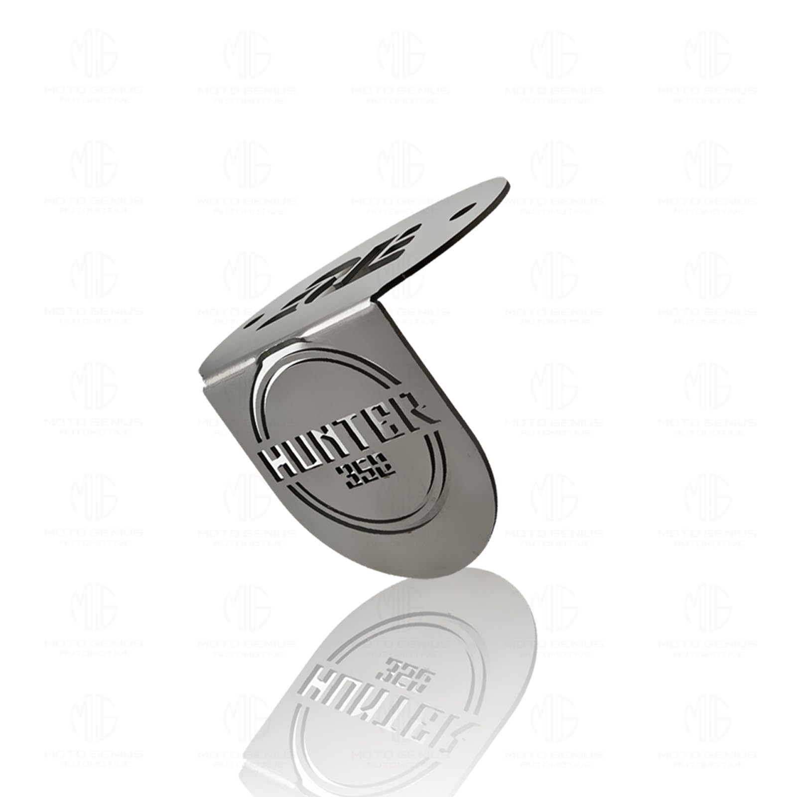 MOTO GENIUS Stainless Steel Front Disc Brake Fluid Reservoir Oil Cap Guard for Hunter 350, Durable Protector Cover ()