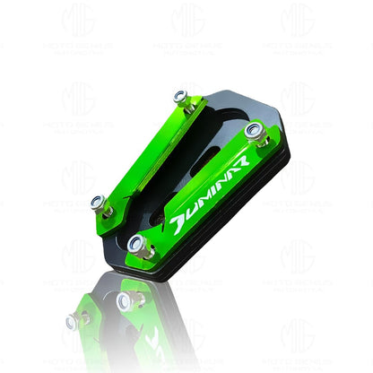 MOTO GENIUS Side Stand Extender for Dominar 250 & 400 | Heavy Duty Parking Support and Stability Enhancer (Green)