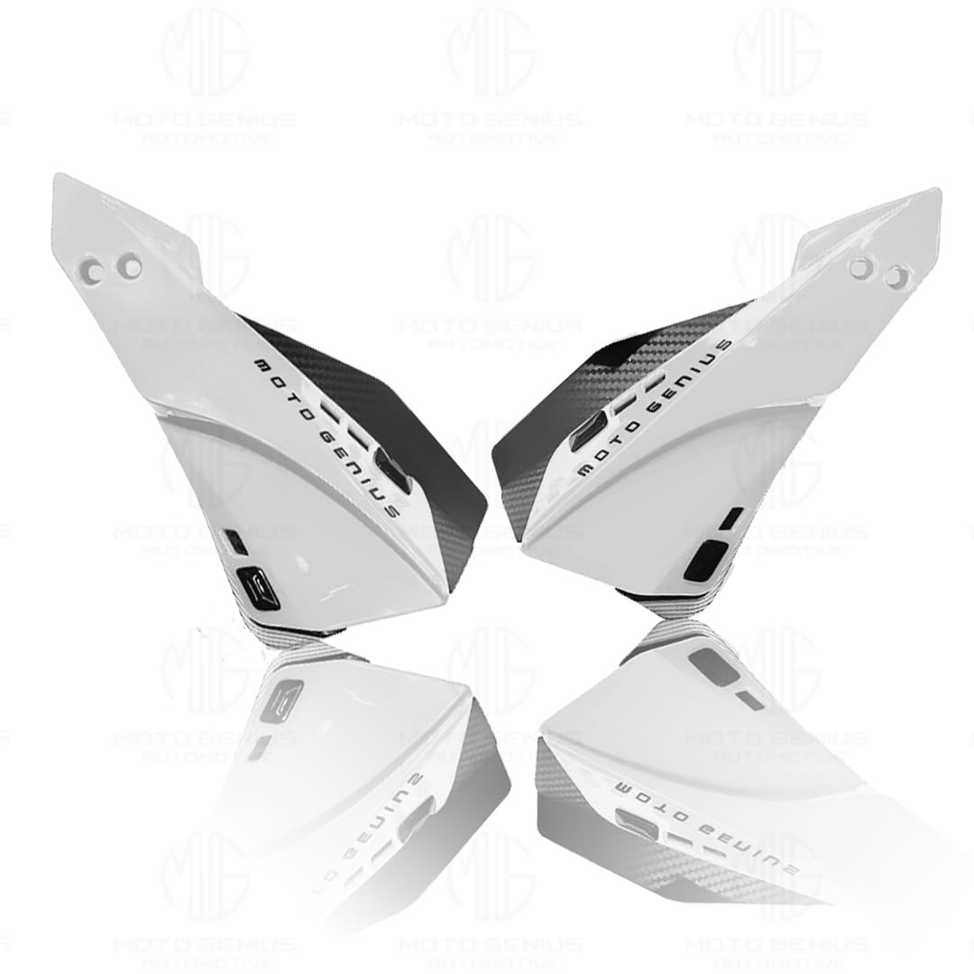 MOTO GENIUS Universal Bike Hand Guards Protectors | Wind Deflector Made for Hand Safety While Riding All Motorcycle (MTB) ()