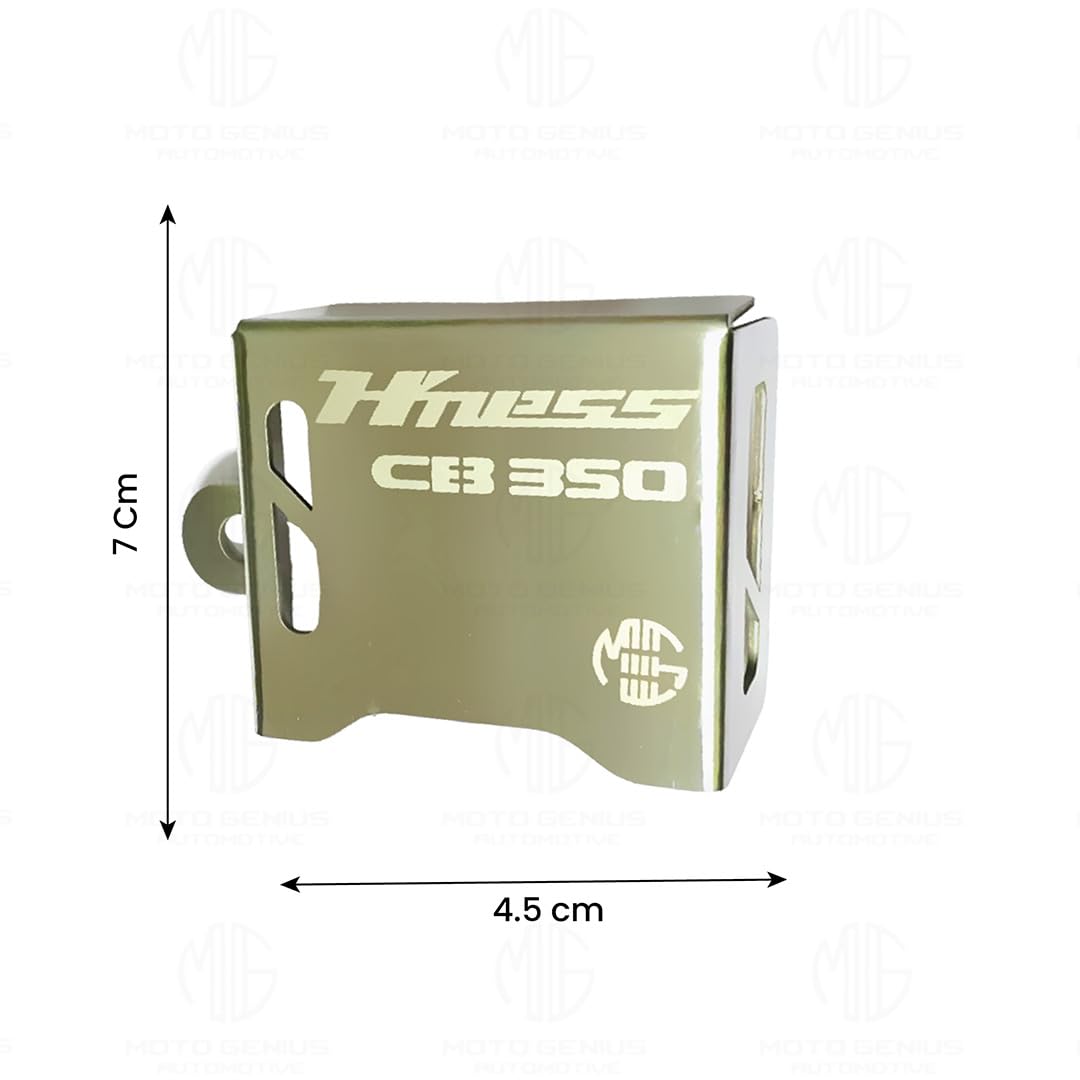 MOTO GENIUS Stainless Steel Rear Brake Oil Container Guard for Hnees CB 350 – Durable Protection & Stylish Design for Motorcycles ()