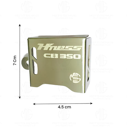 MOTO GENIUS Stainless Steel Rear Brake Oil Container Guard for Hnees CB 350 – Durable Protection & Stylish Design for Motorcycles ()