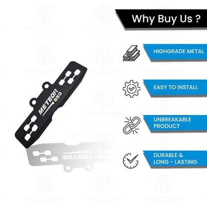MOTO GENIUS Master Cylinder Guard for RE Super Meteor 650 Motorbike | Heavy-Duty, Impact-Resistant Protection for Motorcycle Brake Systems |Durable Metal Construction (Rectangle Shape)