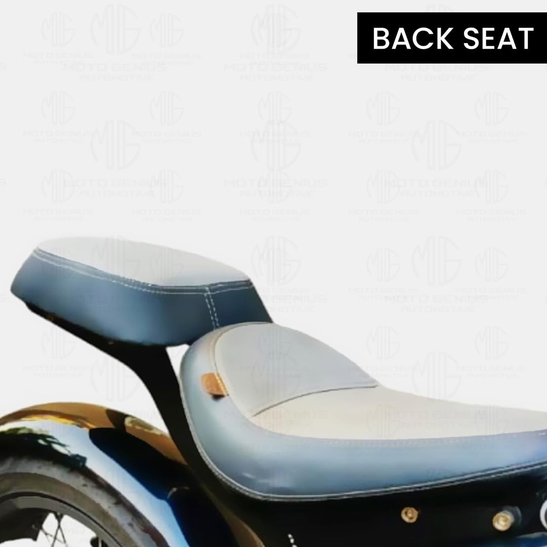 MOTO GENIUS Jawa 42 Bobber Custom Back Seat | Metal Frame, Vintage Style Motorcycle Upgrade