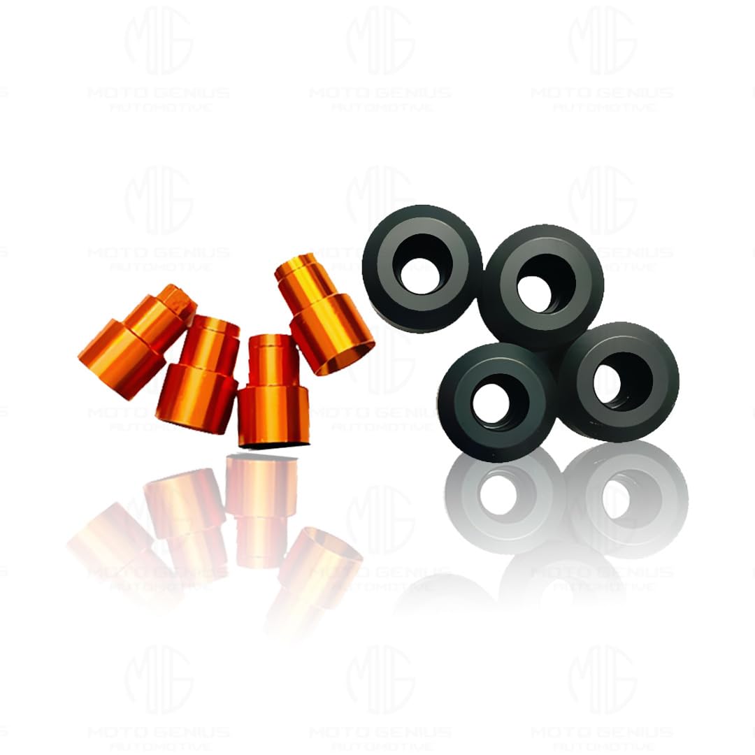 MOTO GENIUS Front Wheel Fork Sliders Crash Protectors for KTM Duke RC 125 200 250 390 | High Strength Crash Protectors for Enhanced Safety (Set of 4)