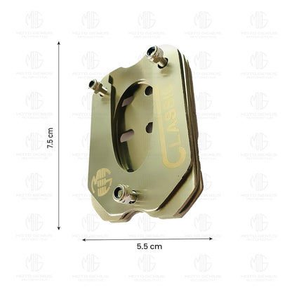 MOTO GENIUS Stainless Steel Side Stand Extender for Classic Reborn 350 | Heavy Duty Parking Support and Stability Enhancer ()