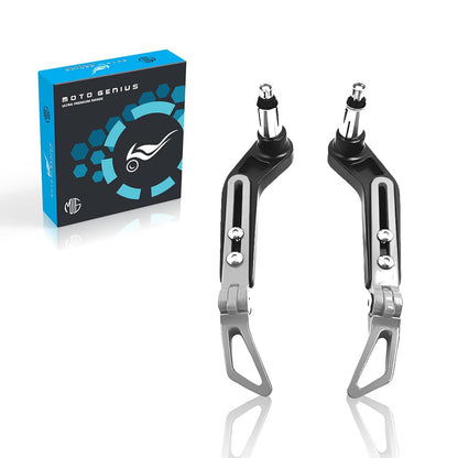 MOTO GENIUS Premium Adjustable CNC Brake Clutch Lever Protector Guard for Motorcycles & Bikes – Universal Fit ()