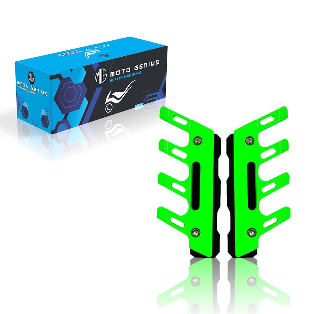 MOTO GENIUS ABS Shocker Protector | Front Fork Fender Protector | Universal Anti-Fall Slider Guard for All Bikes ()