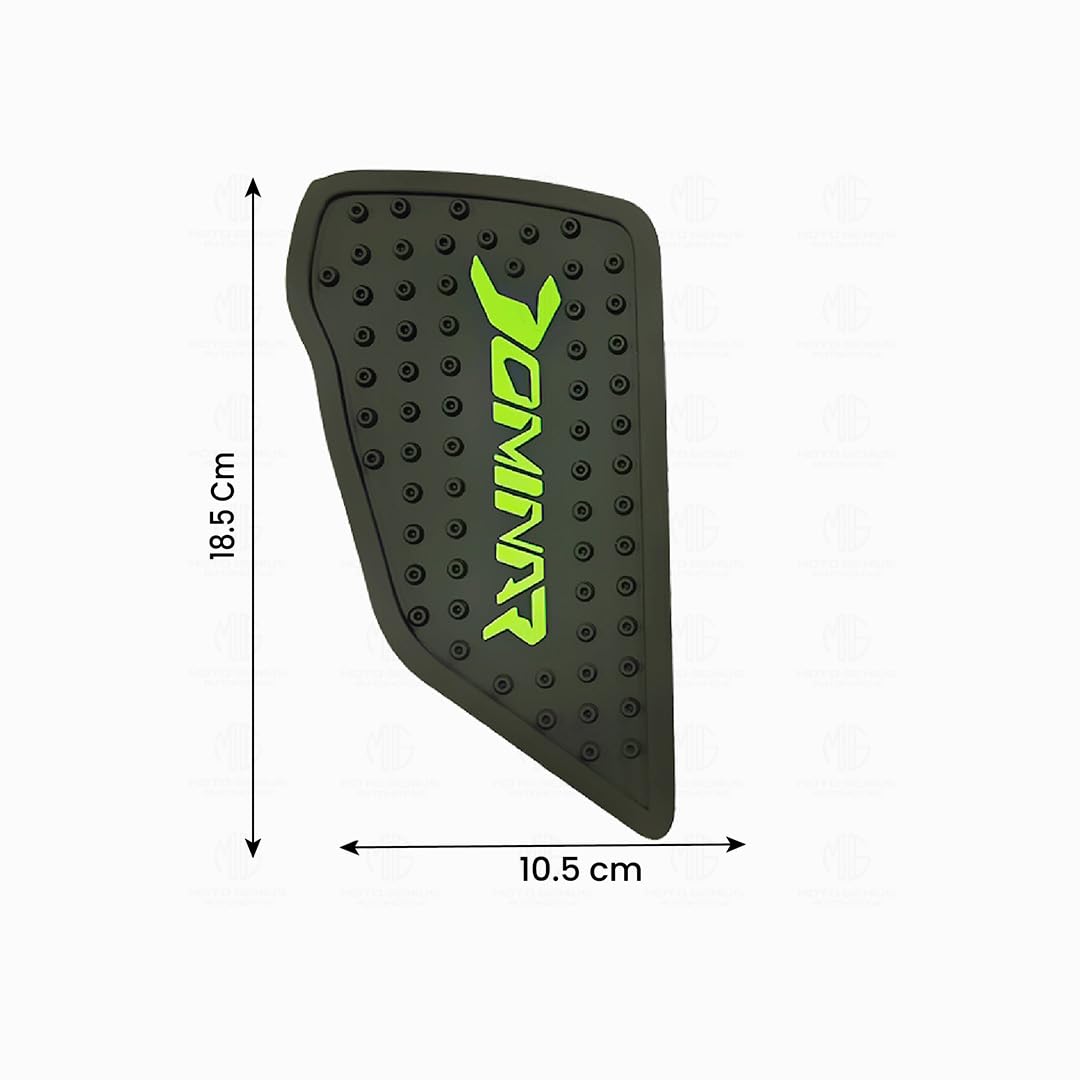MOTO GENIUS Silicone Tank Pads for Dominar Motorbike | Premium Tank Protection Pads | Anti-Slip and Scratch-Resistant Design |Stylish and Durable | Dominar 250 & 400(Pack of 2) (Black)