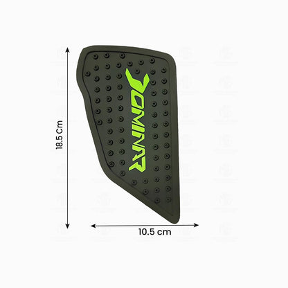 MOTO GENIUS Silicone Tank Pads for Dominar Motorbike | Premium Tank Protection Pads | Anti-Slip and Scratch-Resistant Design |Stylish and Durable | Dominar 250 & 400(Pack of 2) (Black)