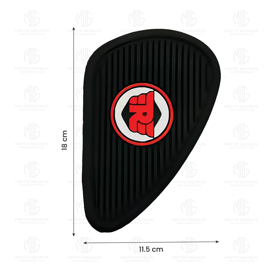 MOTO GENIUS Silicone Tank Pads for RE Super Meteor 650 | Premium Tank Protection Pads |Anti-Slip and Scratch-Resistant Design |Stylish and Durable (Pack of 2) ( )