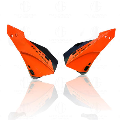 MOTO GENIUS Universal Bike Hand Guards Protectors | Wind Deflector Made for Hand Safety While Riding All Motorcycle (MTB) ()