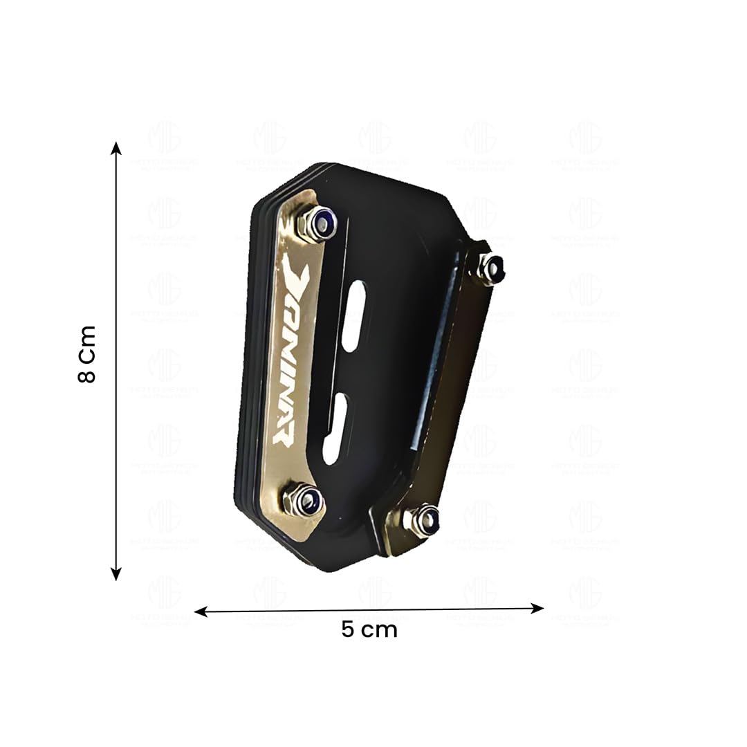 MOTO GENIUS Side Stand Extender for Dominar 250 & 400 | Heavy Duty Parking Support and Stability Enhancer (Black)