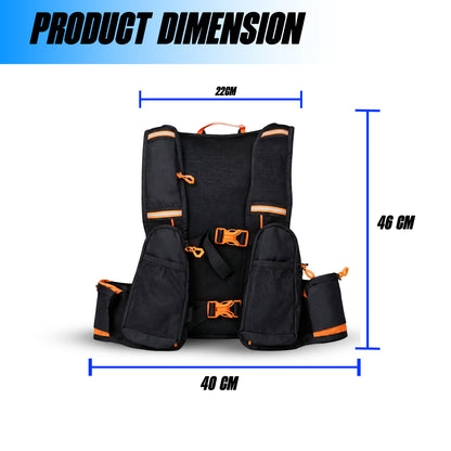 Hydration Backpack with 2L BPA-Free Bladder, Ultra-Lightweight No-Bounce Fit, Multi-Compartment Storage, Reflective Safety Strips, Ideal for Hiking, Cycling, Running, Camping & Outdoor Sports