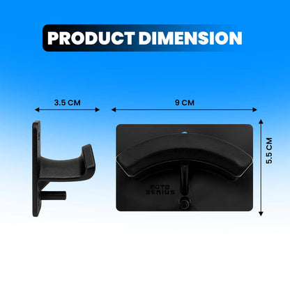 Universal Motorcycle ABS Plastic Wall Mount Helmet Holder | Ideal for Home, Office, Garage | Compatible with All Helmet Types