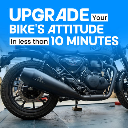 Royal Enfield Hunter 350 Exhaust Silencer | Stainless Steel Motorcycle Exhaust | Durable Weather Resistant Design | Performance & Stylish Finish | Pack of 1