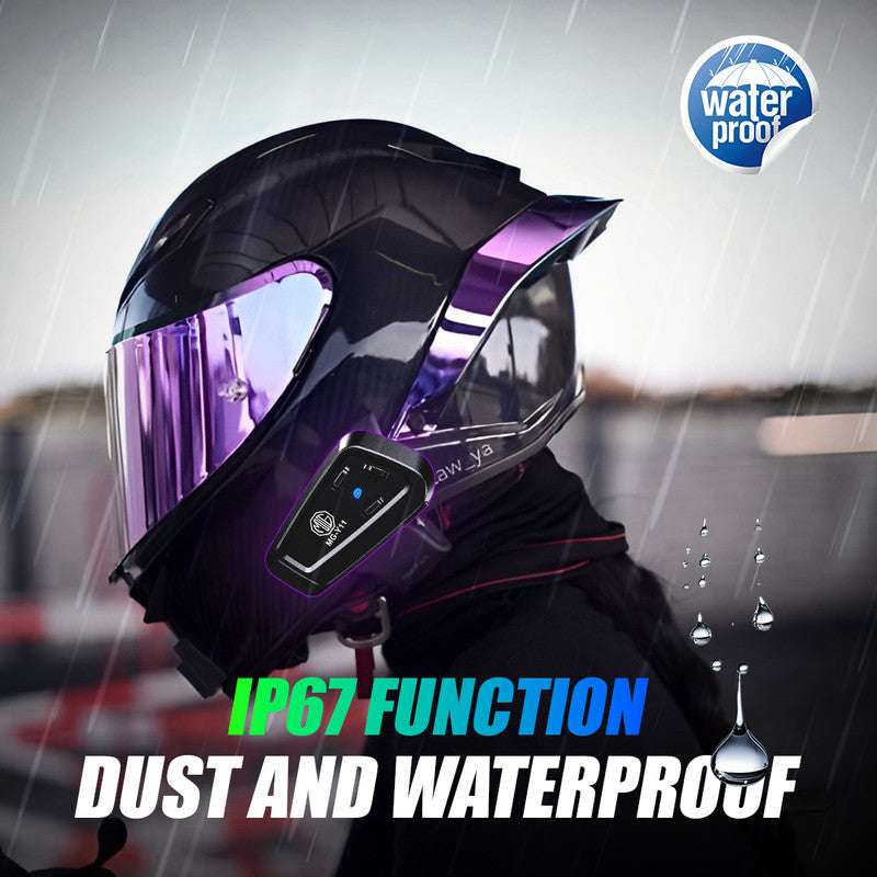 Y11 Motorcycle Helmet Bluetooth Headset V5.2 – HIFI Stereo, Noise Reduction, 500mAh Battery, Hands-Free Calls, Voice Assistant, IPX6 Waterproof, Easy Install