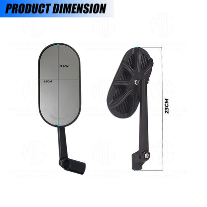 Motorcycle Rearview Mirrors Left & Right with Wrench, Durable Aluminum Alloy Side Mirrors, Adjustable Universal Fit, New