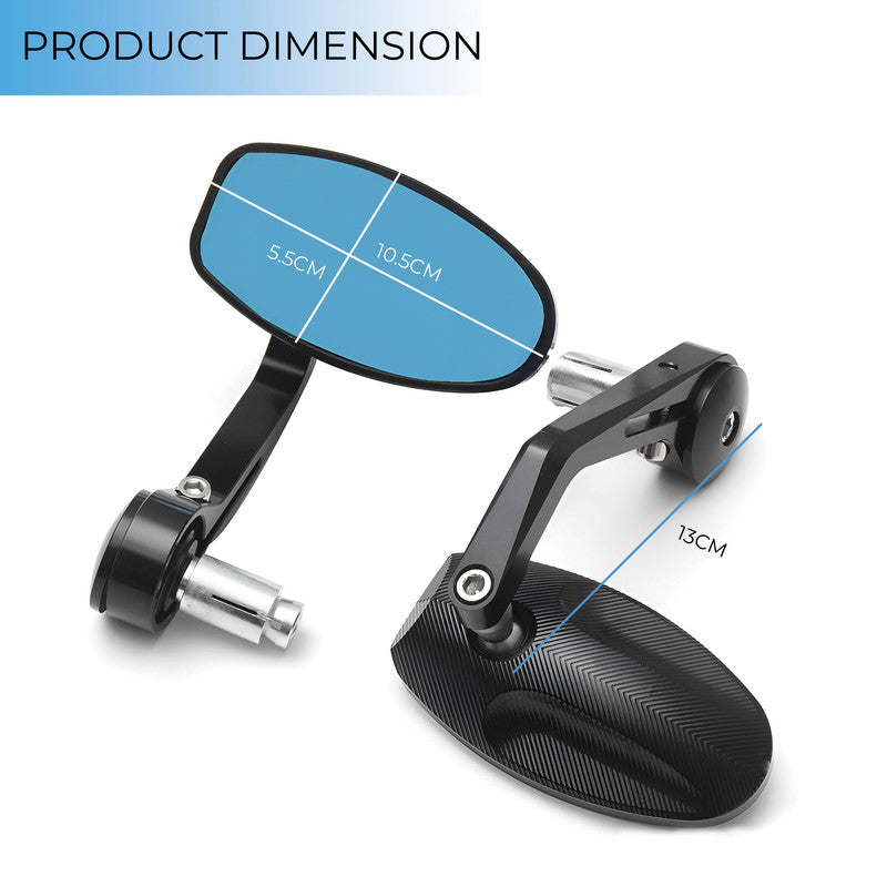 CNC Motorcycle Bar End Rearview Side Mirrors – Universal Fit, Durable & Sleek Design