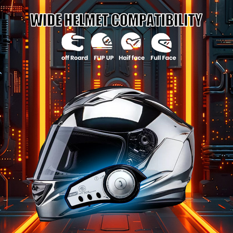 BT35B Helmet Bluetooth V5.4 + EDR Headset – Wireless Motorcycle Communication, Music, GPS Navigation, Intercom for Riders