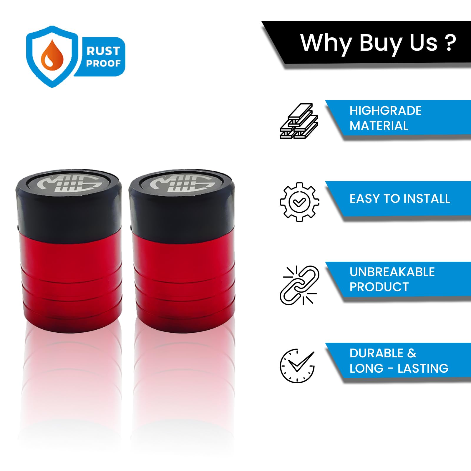 MOTO GENIUS Front Wheel Fork Sliders Crash Protectors for R15 V4 | High Strength Crash Protectors for Enhanced Safety