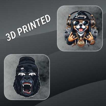animal bike car laptop helmet 3d vinyl sticker waterproof decal for laptop bike car helmet