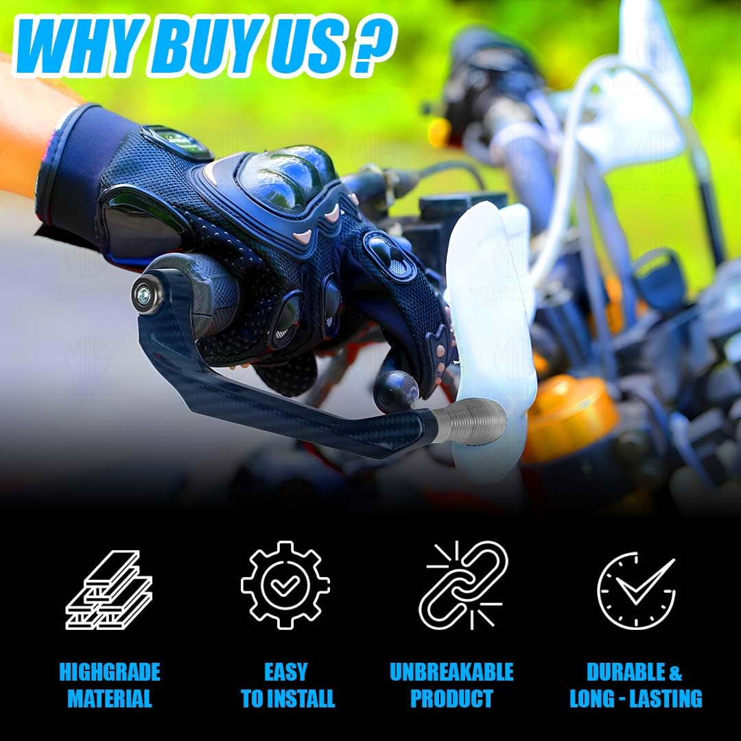 MOTO GENIUS Universal CNC Handlebar Brake Clutch Lever Protector Guard for Motorcycles & Bikes | Durable and Stylish ()