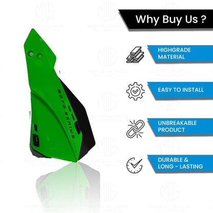 MOTO GENIUS Universal Bike Hand Guards Protectors | Wind Deflector Made for Hand Safety While Riding All Motorcycle (MTB) ()