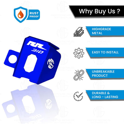 MOTO GENIUS Rear Brake Oil Container Guard for RR310 Motorbike | Durable Protection and Stylish Design for Motorcycles