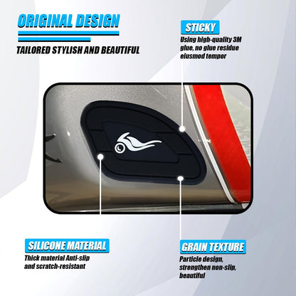 Silicone Tank Pads for Universal Motorbike | Anti-Slip & Scratch-Resistant Fuel Tank Protection | Premium Durable Design | Easy Installation | Pack of 2