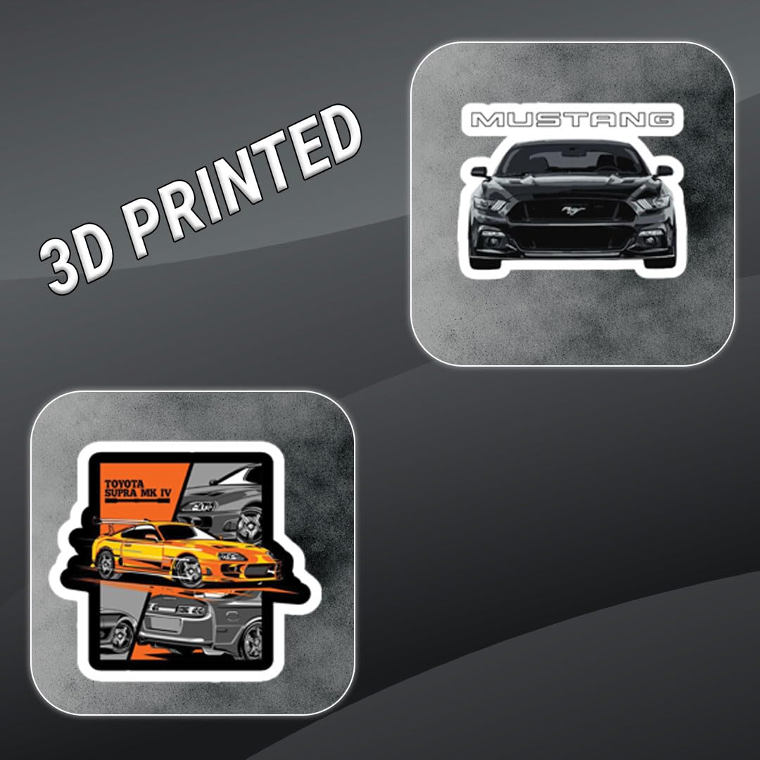 3D Vinyl Car Sticker for Exterior, Waterproof & Fade-Proof Self Adhesive Car Decal for Rear Glass, Bumper, Windshield & Car Styling Accessories (11 PC)